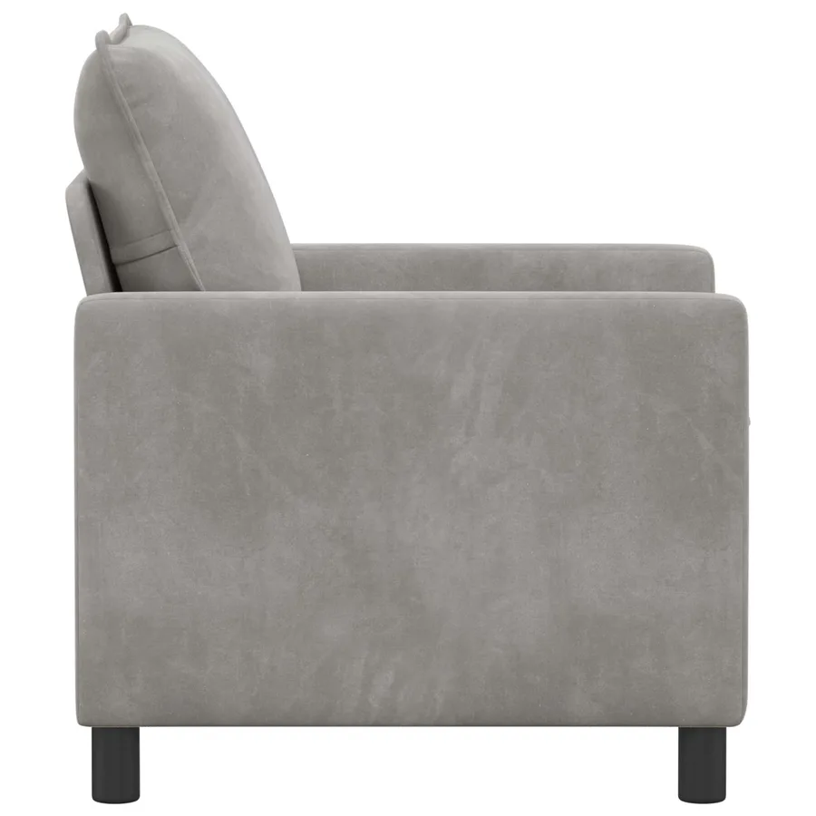 Canapé Gris clair 76 x 81 x 87,5 cm Velours - 4