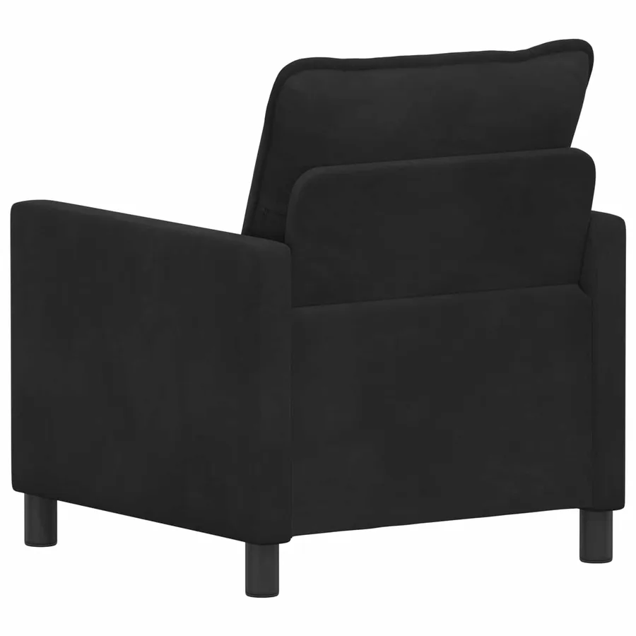 Canapé Noir 76 x 81 x 87,5 cm Velours - 5