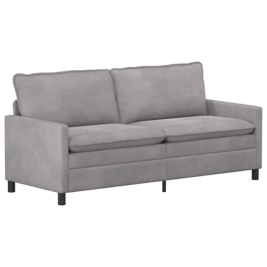 Ensemble de Canapés 2 pcs Gris clair Velours - 3