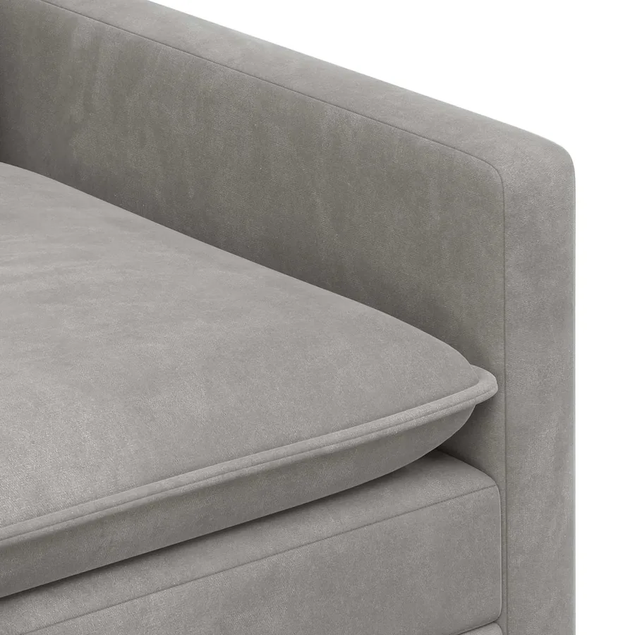 Ensemble de Canapés 2 pcs Gris clair Velours - 5