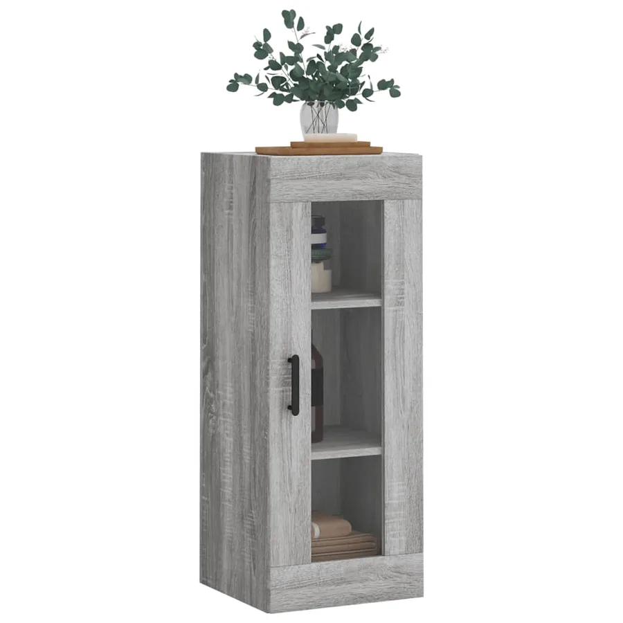Armoire murale sonoma gris 34,5x34x90 cm - 4