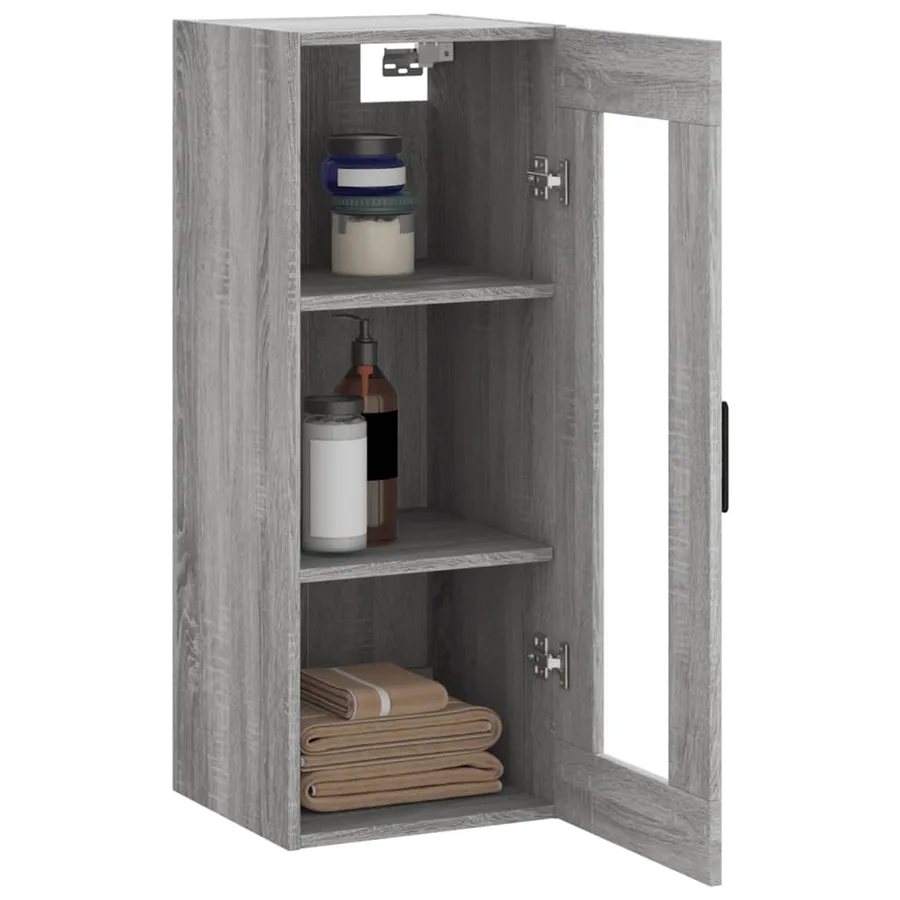 Armoire murale sonoma gris 34,5x34x90 cm - 5