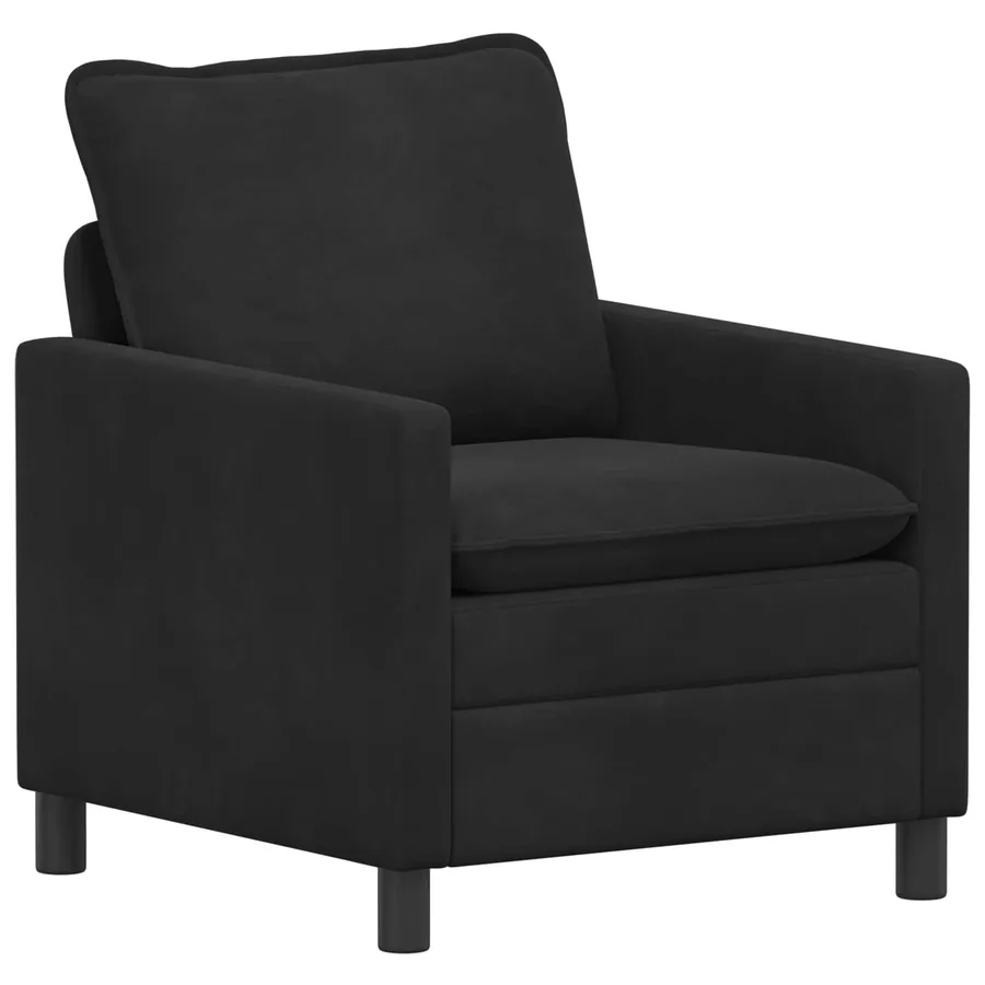 Ensemble de Canapés 2 pcs Noir Velours - 4