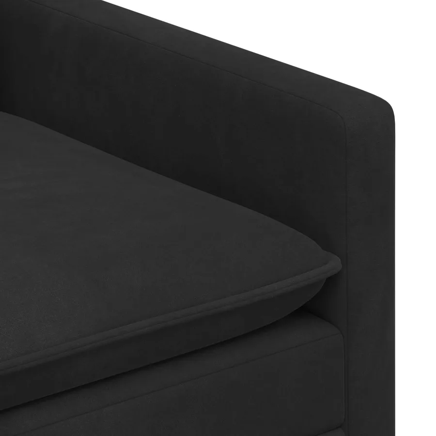Ensemble de Canapés 2 pcs Noir Velours - 5