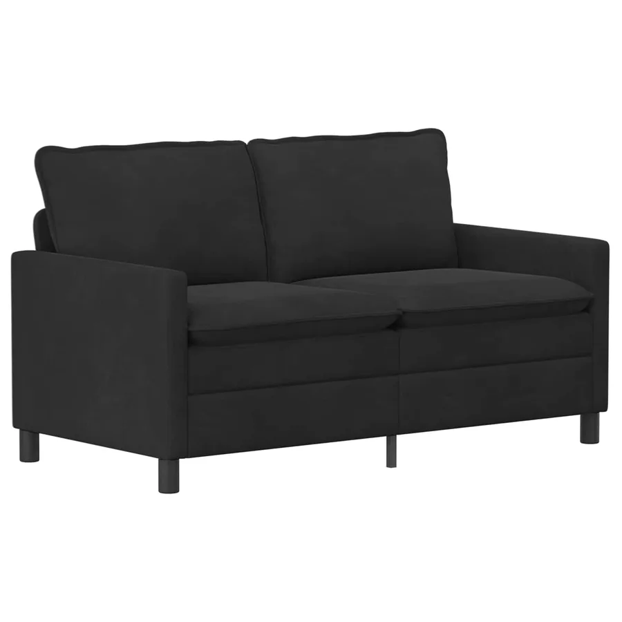 Ensemble de Canapés 2 pcs Noir Velours - 4