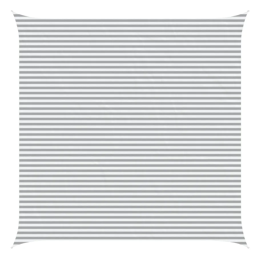 Voile d'ombre Gris clair et blanc 6 x 6 m - 2