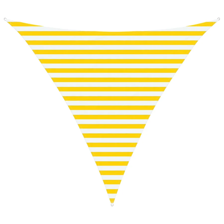 Voile d'ombre Jaune et blanc 3 x 3 x 3 m 100 % polyester Oxford - 2