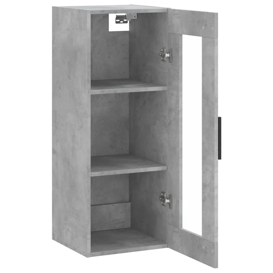 Armoire murale gris béton 34,5x34x90 cm - 7