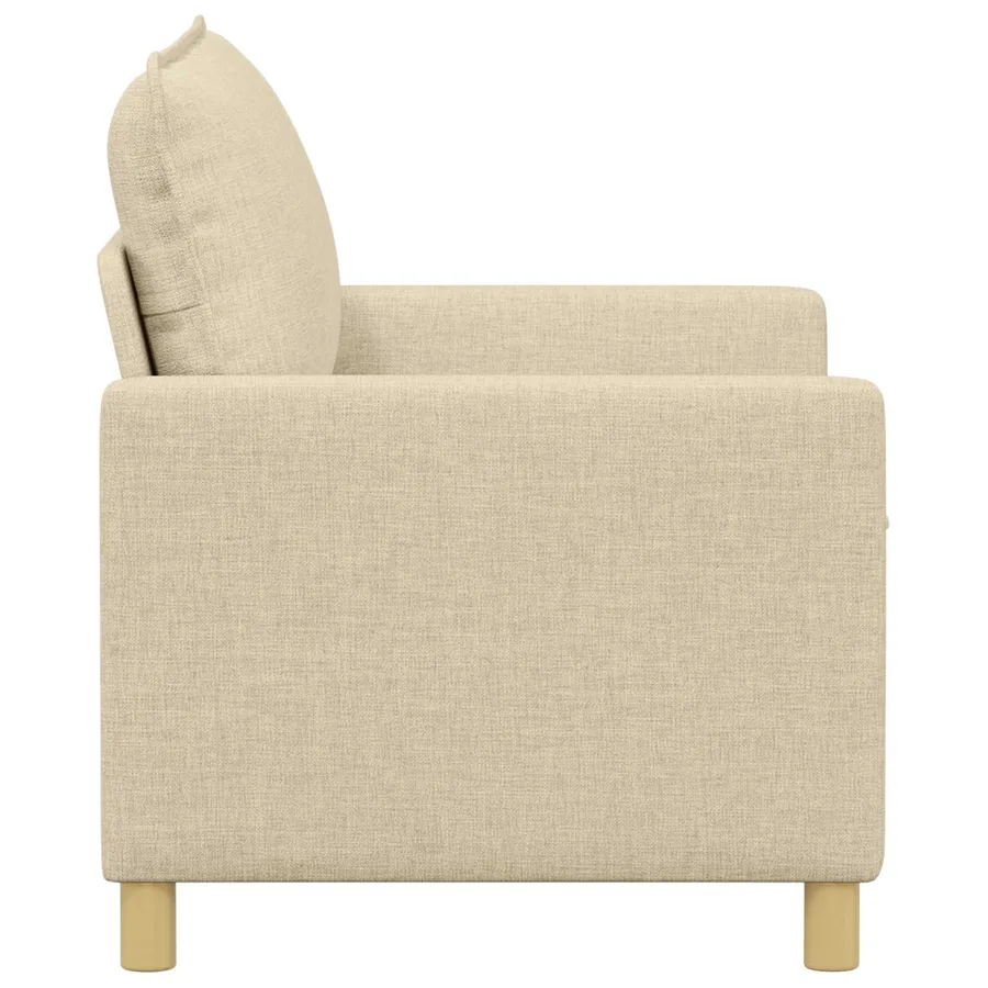 Canapé Crème 126 x 81 x 87,5 cm Tissu - 4