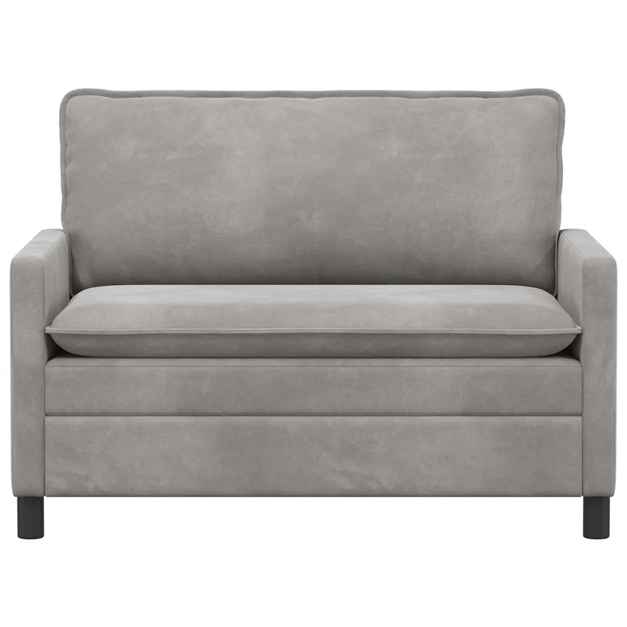 Canapé Gris clair 126 x 81 x 87,5 cm Velours - 3