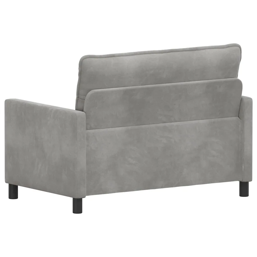 Canapé Gris clair 126 x 81 x 87,5 cm Velours - 5