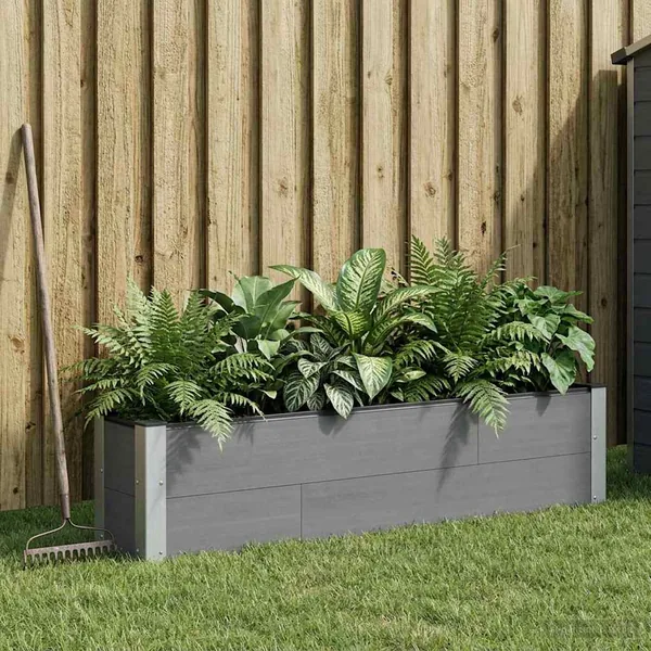 Jardinière surélevée Gris 150 x 30 x 36 cm