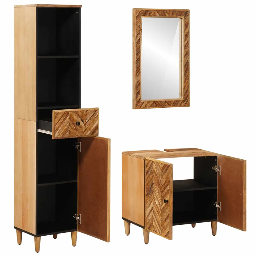 Ensemble de Meubles de Salle de Bain avec tiroir 3 pcs - 2