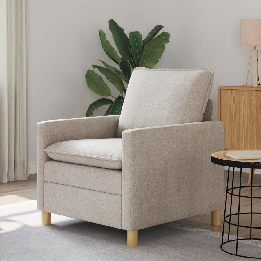 Canapé Crème 76 x 81 x 87,5 cm Polyester