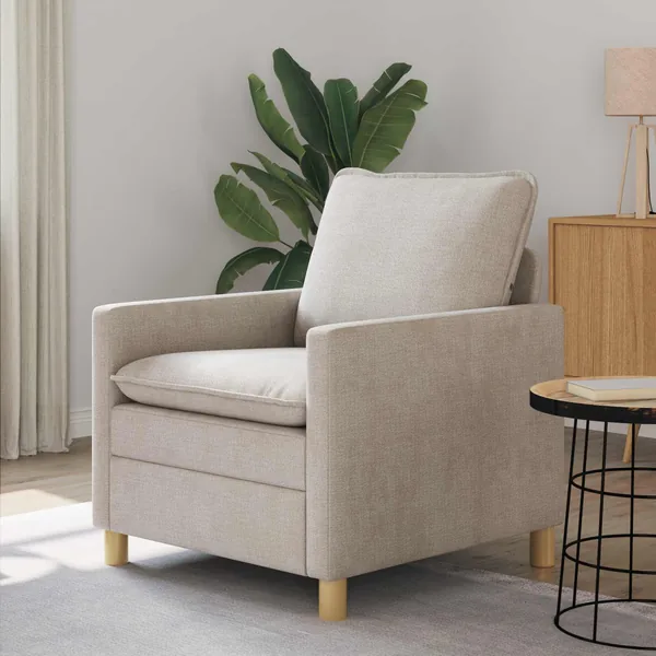 Canapé Crème 76 x 81 x 87,5 cm Polyester