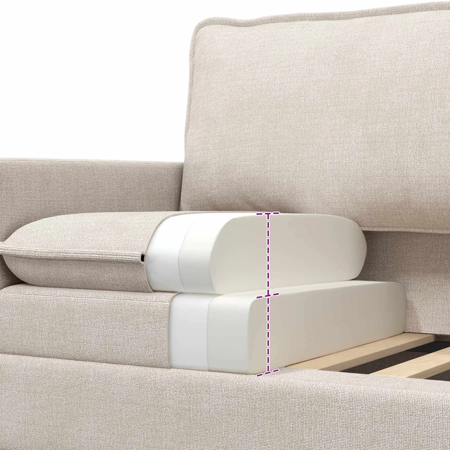 Canapé Crème 76 x 81 x 87,5 cm Polyester - 7