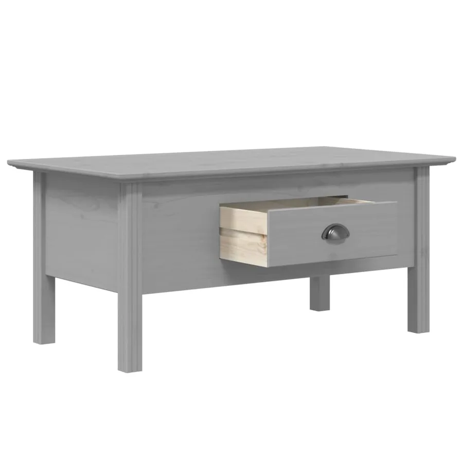 Table basse BODO gris 100x55x46 cm bois de pin massif - 4