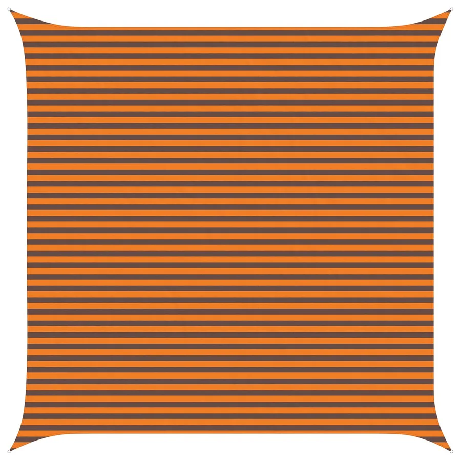 Voile d'ombre Orange et marron 5 x 5 m 100 % polyester Oxford - 2
