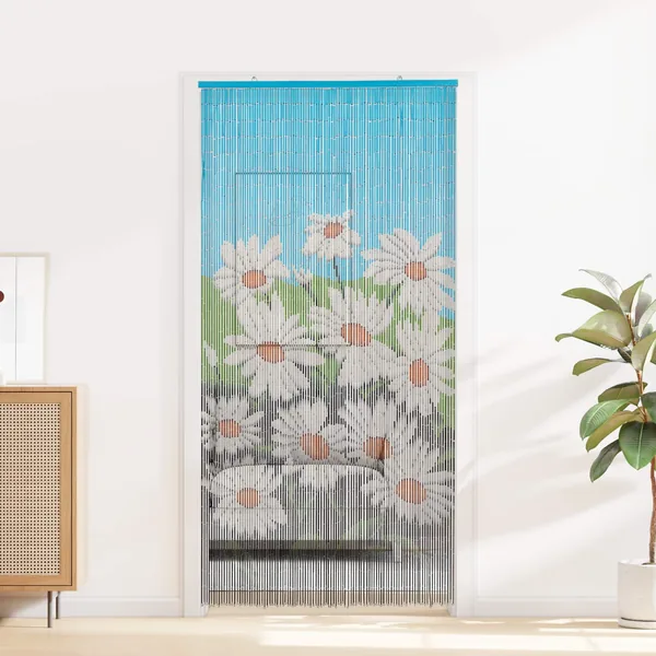 Rideau de porte anti-insectes multicolore 200 x 100 cm Bambou