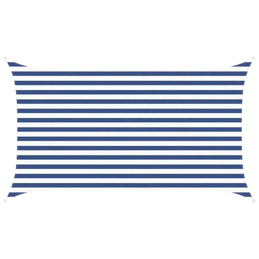 Voile d'ombre Bleu et Blanc 3,5 x 2 m 100 % polyester Oxford - 2