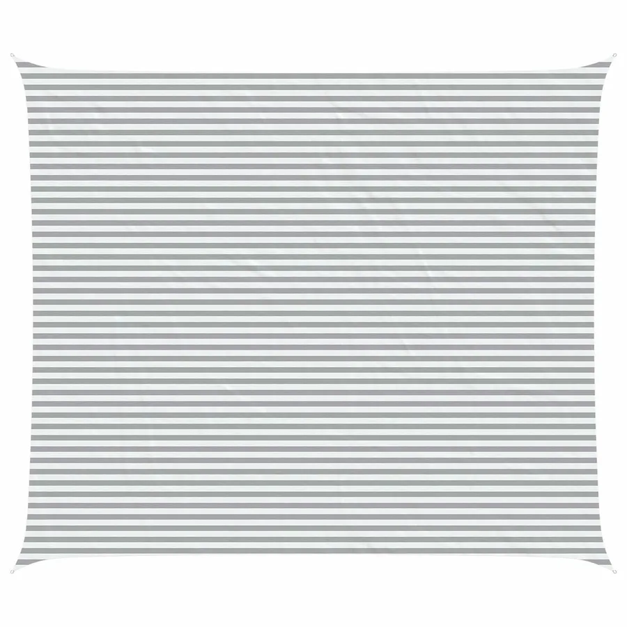 Voile d'ombre Gris clair et blanc 7 x 6 m - 2