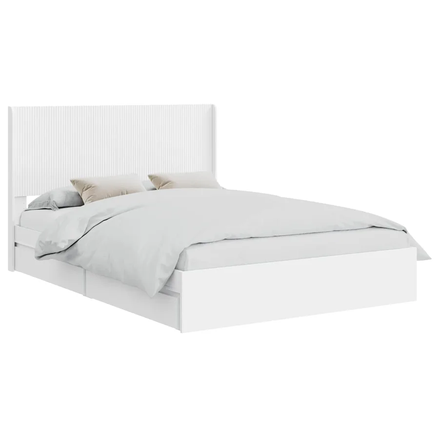 Cadre de lit avec rangement et tête de lit 2 pc - 2