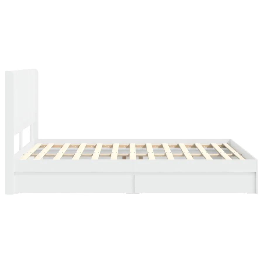 Cadre de lit avec rangement et tête de lit 2 pc - 7