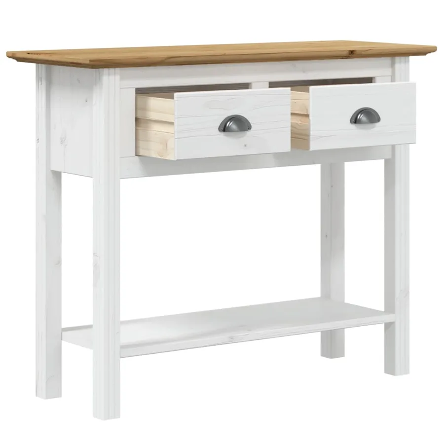 Table console BODO marron 91x35x74 cm bois de pin massif - 4