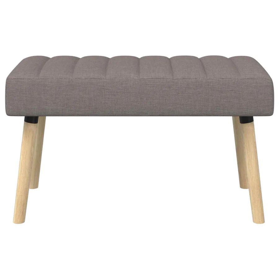Banc capitonné canal Taupe 80 x 40 x 46 cm Tissu - 5