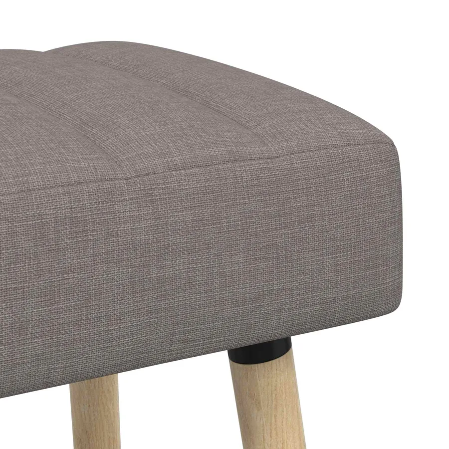 Banc capitonné canal Taupe 80 x 40 x 46 cm Tissu - 6