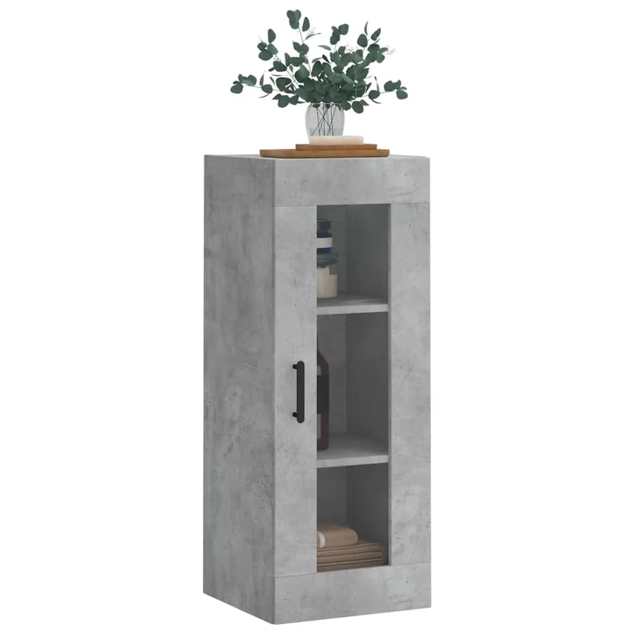 Armoire murale gris béton 34,5x34x90 cm - 4