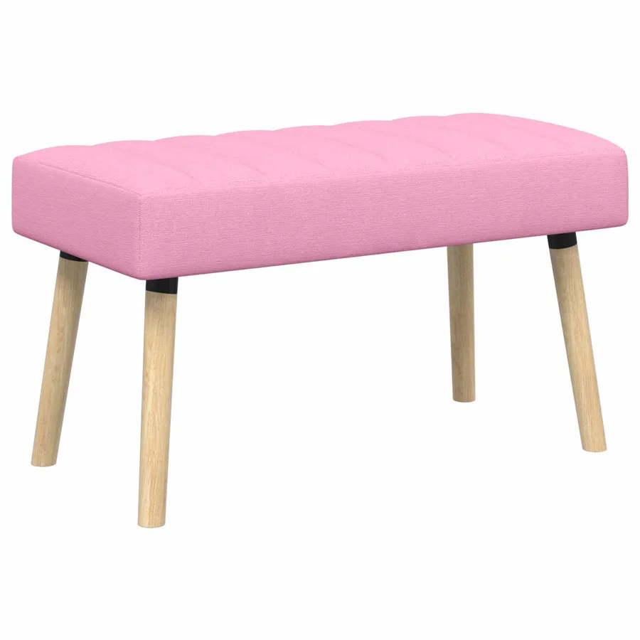 Banc capitonné canal Rose 80 x 40 x 46 cm Tissu - 2