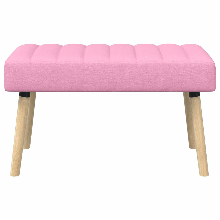 Banc capitonné canal Rose 80 x 40 x 46 cm Tissu - 5