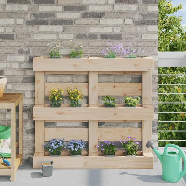 Caisses à fleurs pour palettes Euro 24 pcs Gris clair