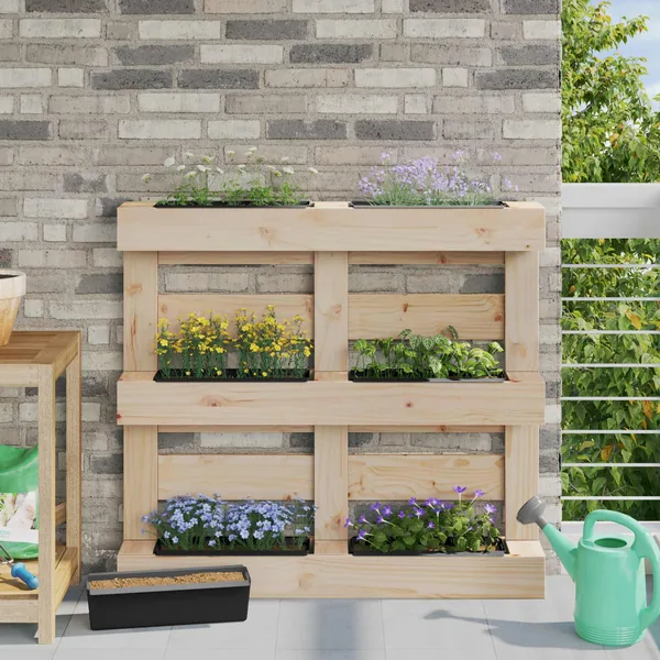 Caisses à fleurs pour palettes Euro 24 pcs Noir