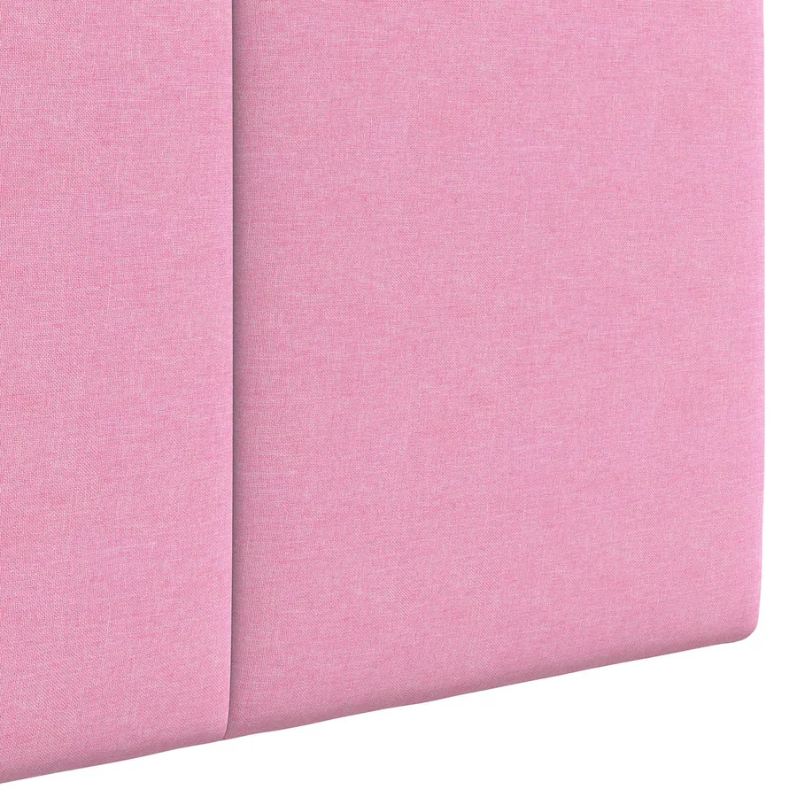 Tête de lit suspendue Avec lumière LED Rose Tissu - 9