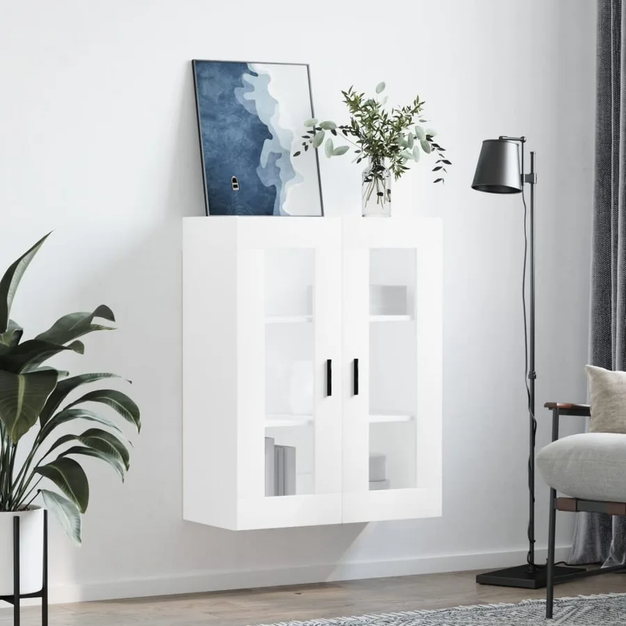 Armoire murale blanc 69,5x34x90 cm - 3
