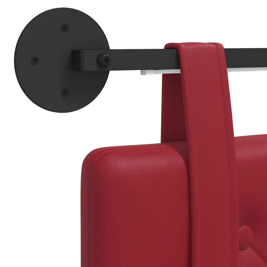 Tête de lit suspendue Avec lumière LED Bordeaux Simili cuir - 8