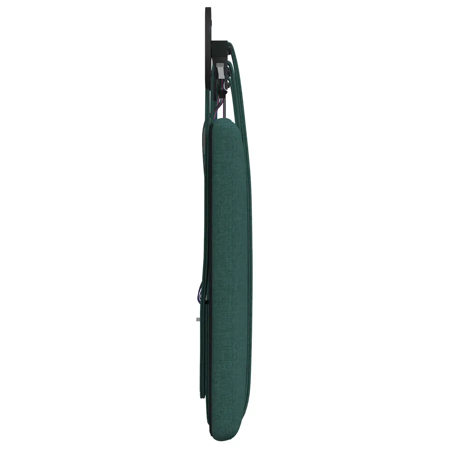 Tête de lit suspendue Avec lumière LED Vert foncé Tissu - 7