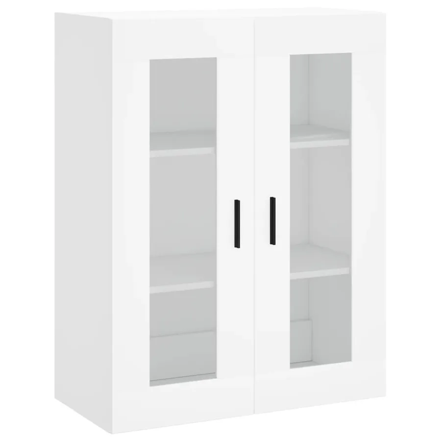 Buffet haut Blanc 69,5x34x180 cm Bois d'ingénierie - 5