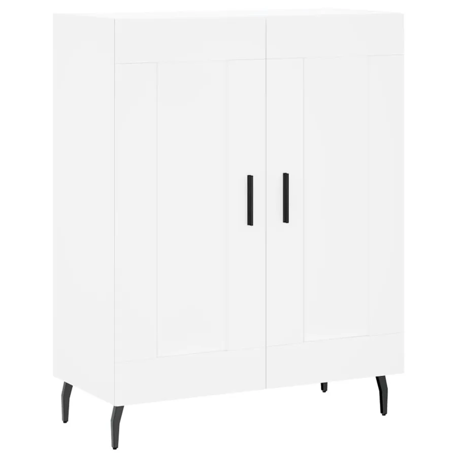 Buffet haut Blanc 69,5x34x180 cm Bois d'ingénierie - 7