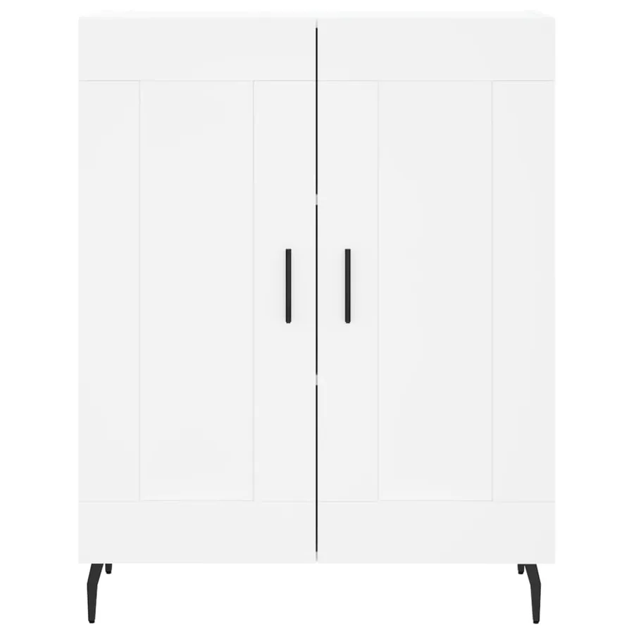 Buffet haut Blanc 69,5x34x180 cm Bois d'ingénierie - 8