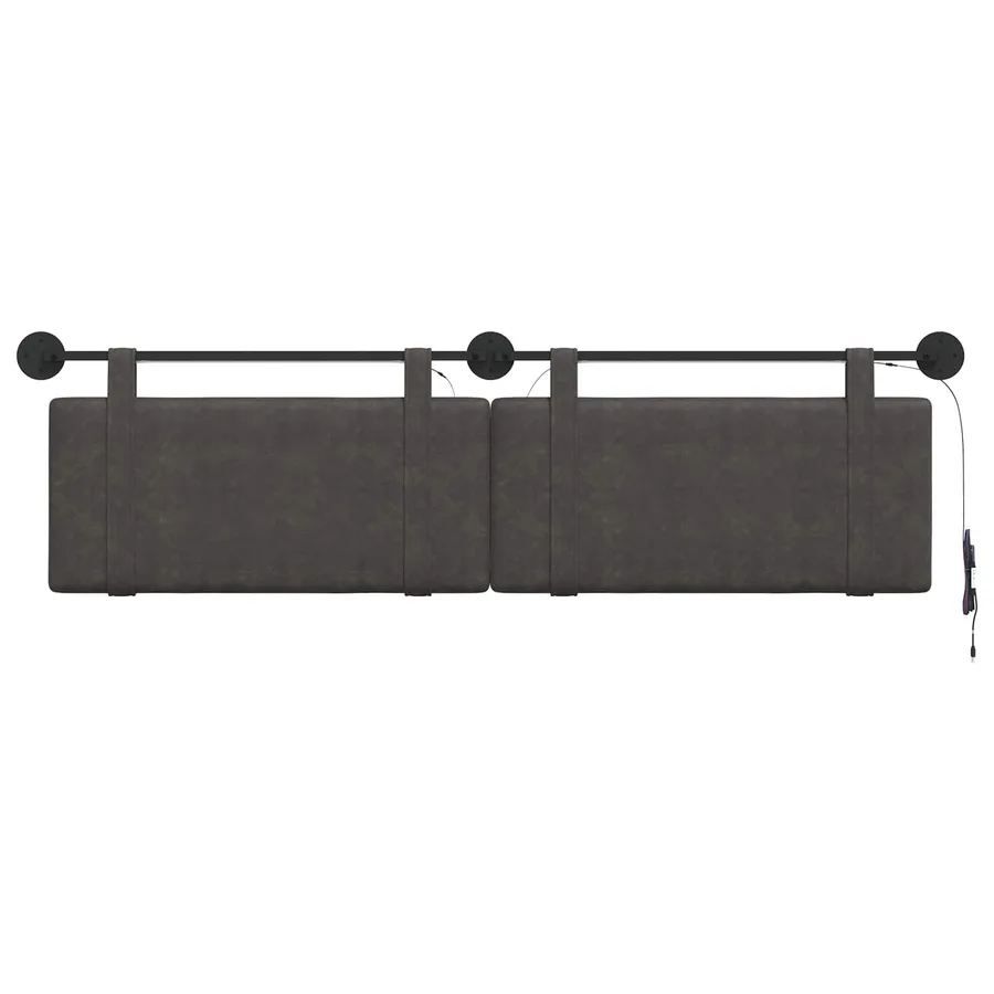 Tête de lit suspendue Avec lumière LED Noir PU antique - 6
