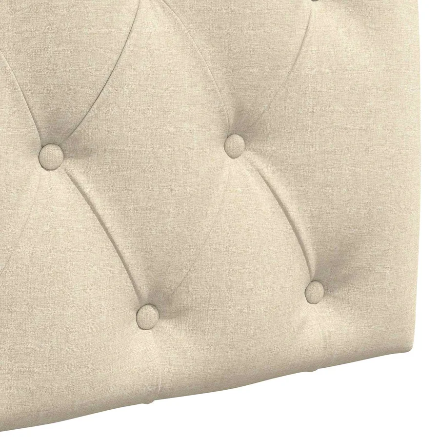 Tête de lit suspendue Avec lumière LED Crème Tissu - 9