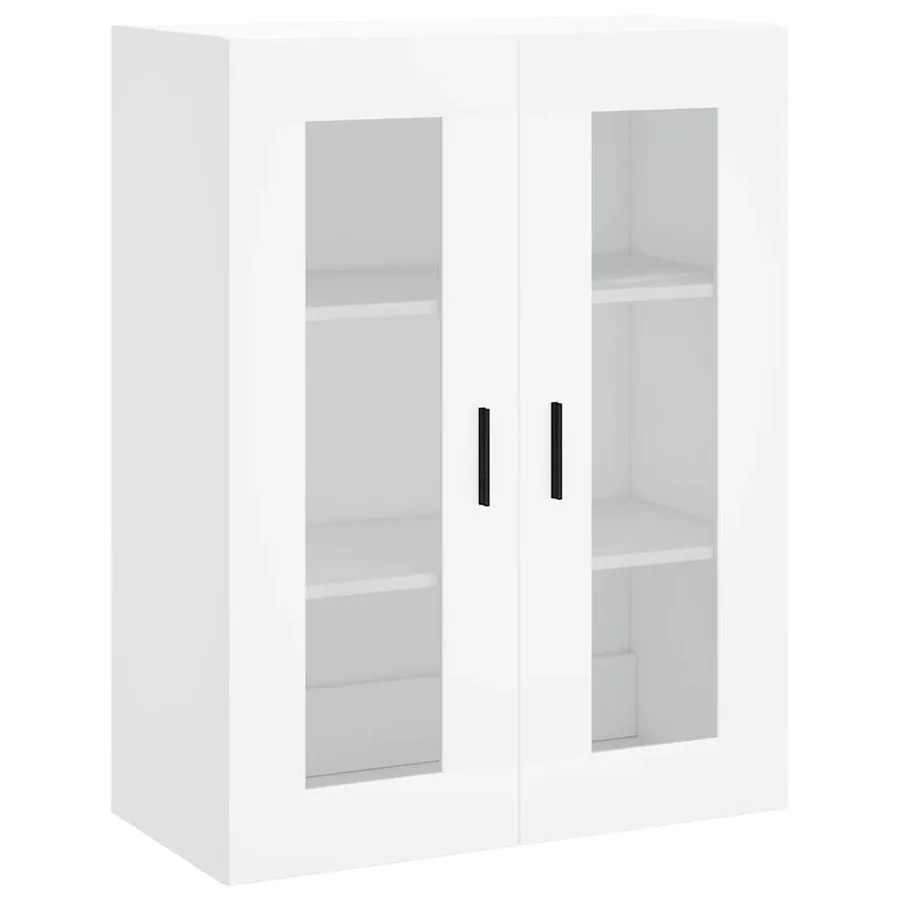 Buffet haut Blanc 69,5x34x180 cm Bois d'ingénierie - 5