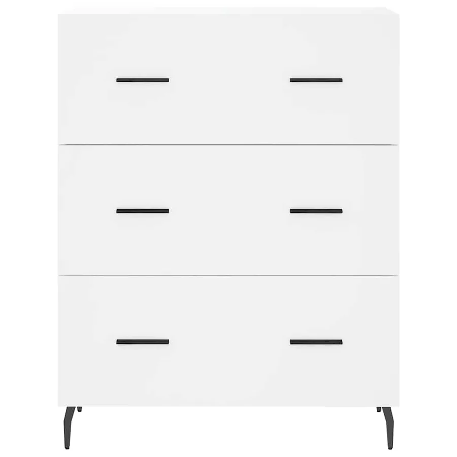 Buffet haut Blanc 69,5x34x180 cm Bois d'ingénierie - 7