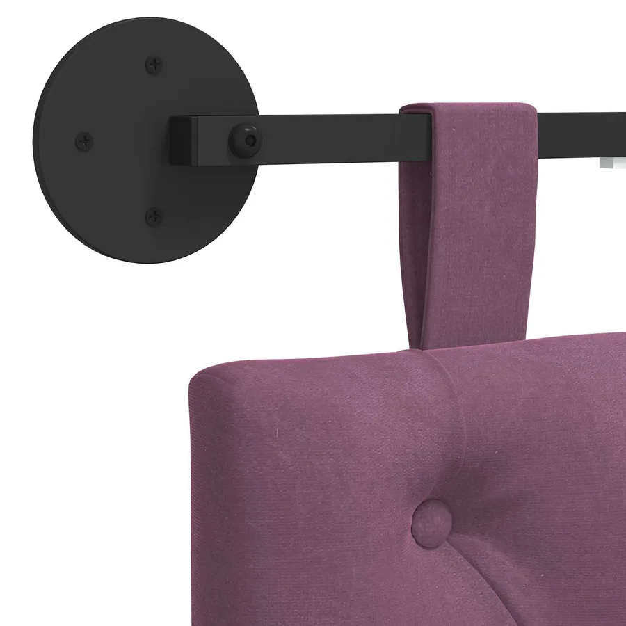 Tête de lit suspendue Avec lumière LED Pourpre Velours - 10