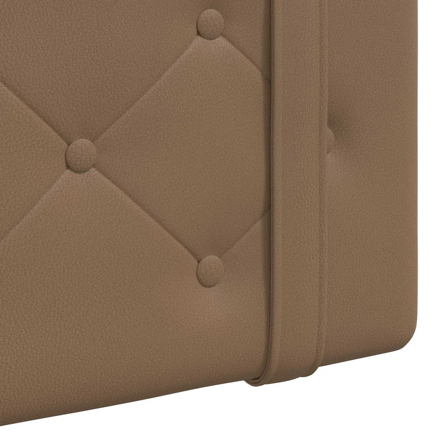 Tête de lit suspendue Avec lumière LED Cappuccino Simili cuir - 9