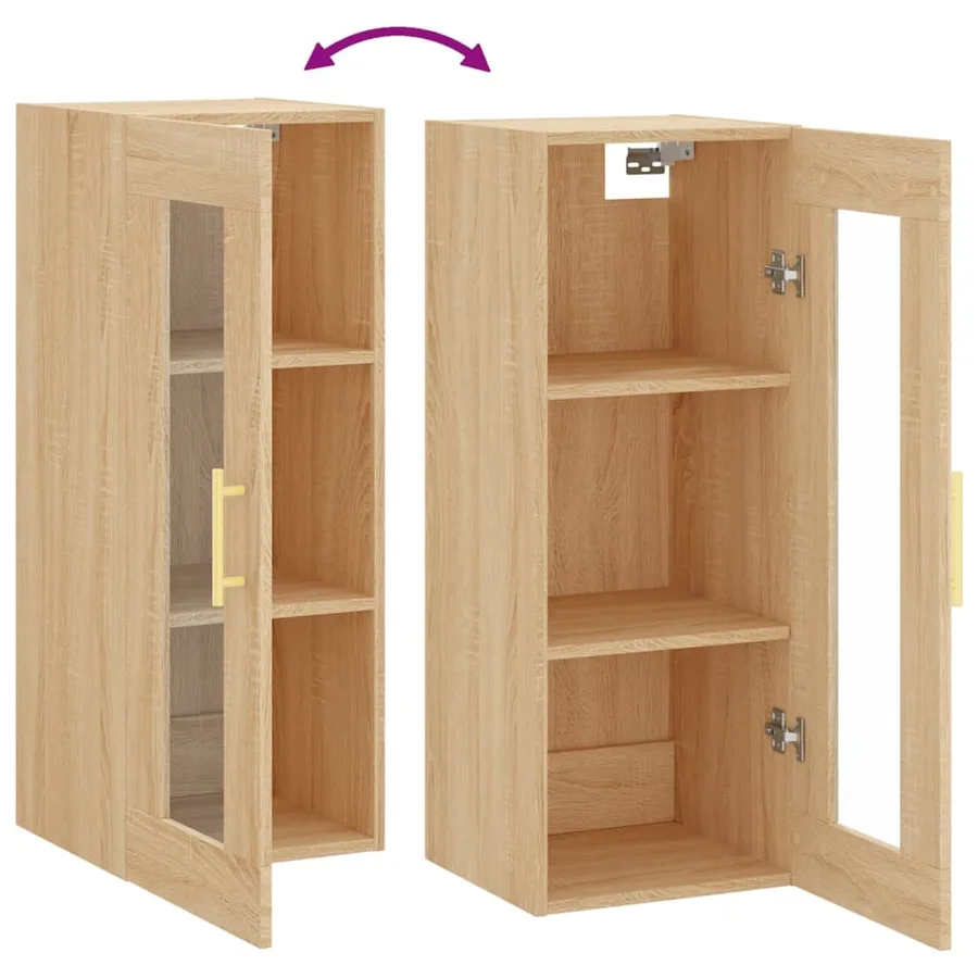 Armoire murale chêne sonoma 34,5x34x90 cm - 10