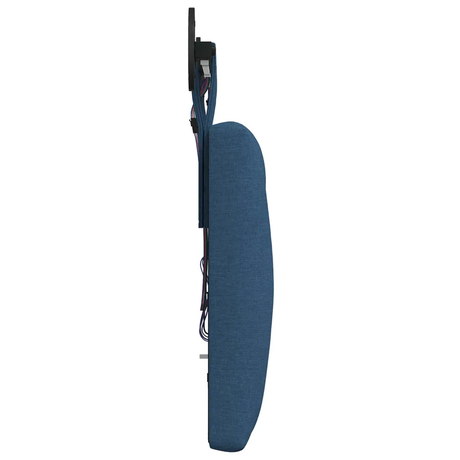 Tête de lit suspendue Avec lumière LED Bleu Tissu - 7
